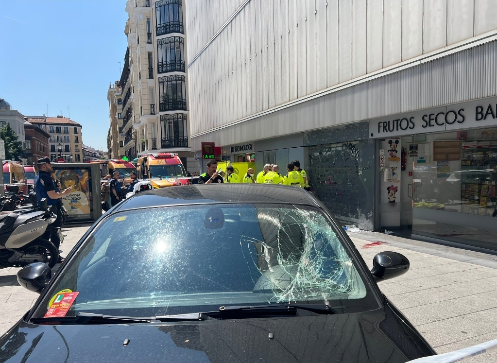 Atropello múltiple en Madrid tres heridos y seis motos derribadas